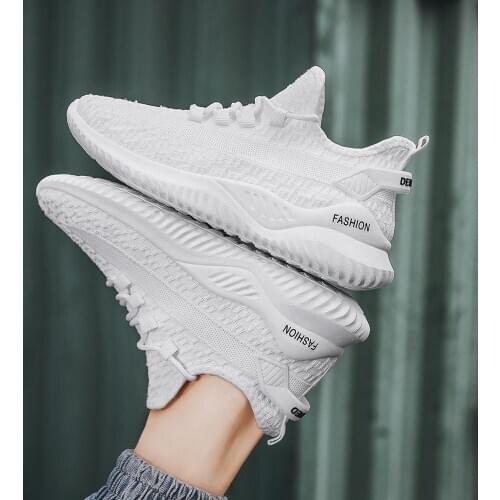 Fashion Men Casual Shoes Light Breathable Mesh Shoes Men Sneakers Lace Up Lightweight Comfortable Breathable Walking Sneakers