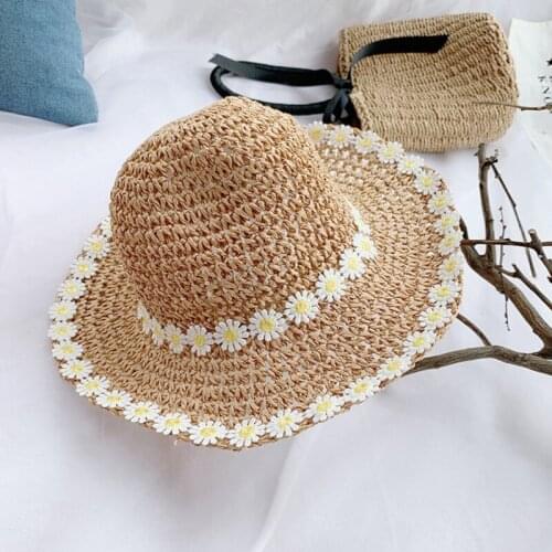 Girls' Lace Straw Hats Super Cute Kids Sunshade Cap Summer Korean Childrens Sun Hat