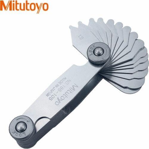 MITUTOYO 0.4-25mm Gauge for Measuring Radius Stainless Steel Radius Gauge Concave & Convex Filler Gauge Measuring Tools