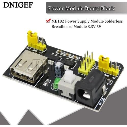 MB102 Power Supply Module Solderless Breadboard Module 3.3V 5V for Arduino Board MB-102 Diy