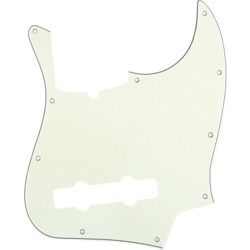 Musiclily Pro 5-String 10-Hole Contemporary J Bass Pickguard for Fender American Jazz Bass, 3Ply Mint Green