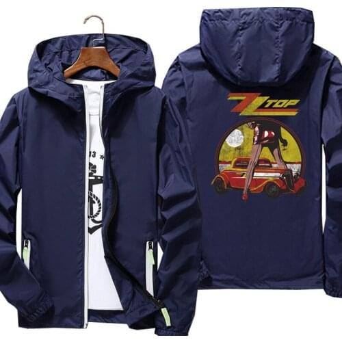 Mens Crazy Streetwear Zz Vintaged Legs Rock Hooded Jacket Thin Windbreaker Reflective Skin Coat Sunscreen Jackets Oversized 7XL