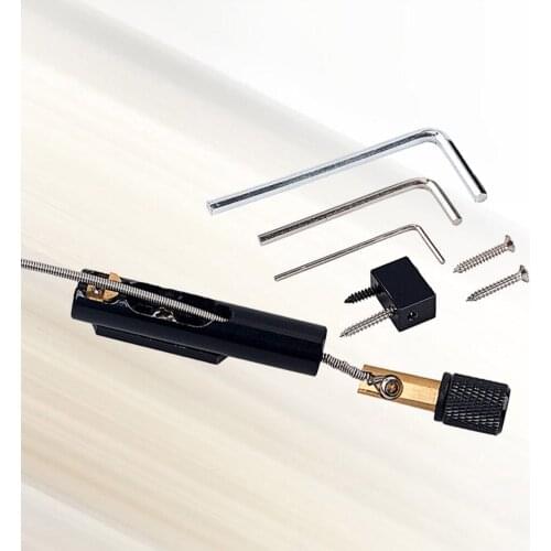 5 Strings Black Single Headless Bass Bridge Set Electric Guitar Multifunction Tool Accessories Single Round Bridge GA1121