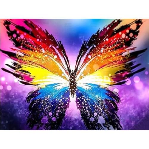 5D Diy Diamond Painting Butterfly Cross Stitch Kit Full Drill Square Embroidery Animal Mosaic Art Picture Rhinestones Home Decor