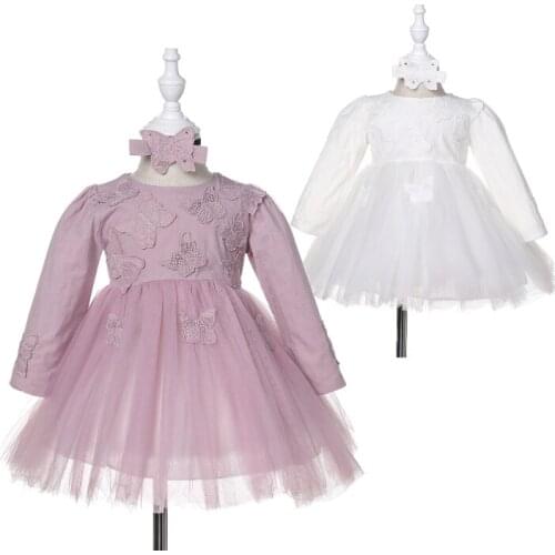 Infant Baptism Dress Newborn Baby Princess Party Dresses For Girls Christening Dress 1 Year Birthday Dress Tulle Lace Clothes