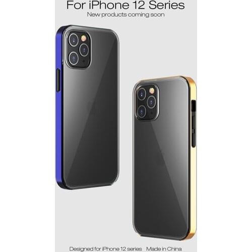 Clear Glass Case For iPhone 12 mini Pro Max Luxury Electroplating Frame Transparent For iPhone 12 Pro Max