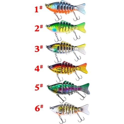 1pcs Fishing Lures Wobblers Artificial Lifelike Lure 7 Segment 10cm 15.6g Fishing Tackle Tools Accessory