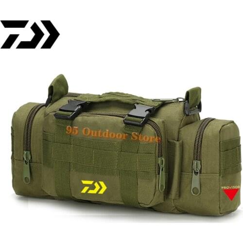 Daiwa Multifunctional Fishing Bags Outdoor Single Shoulder Bag Fishing Lures Tackle Gear Storage Case Large Daiwa Fishing Bags