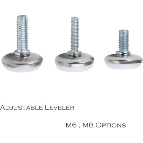 Chair Desk Cabinet etc Furniture Levelers M6 M8 Threaded height Adjustable Great Glide