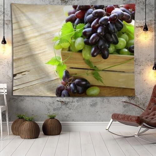 Custom High Quality Grape Hanging Tapestry Home Party Decoration Tapestries Photo Background Cloth Table Cloth Wall Tapes