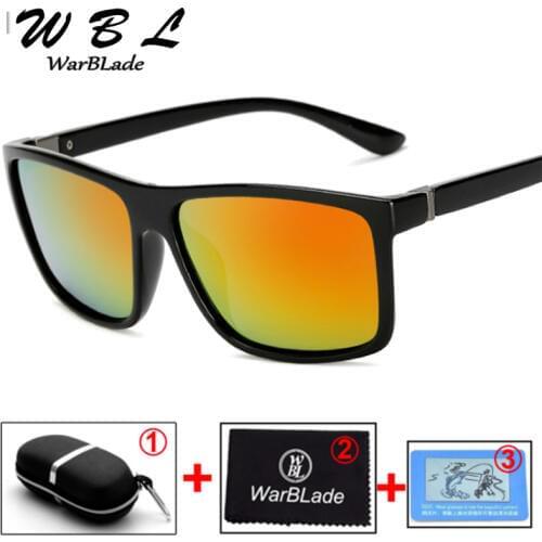 WarBLade Men Brand Design Classic Polarized Sunglasses Vintage Square Lens Sun Glasses Male Driving Eyewear with original box