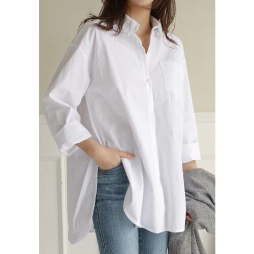 Women Blouse White Shirt Womens Spring Autumn Loose Long Sleeve Shirt Top Blusas Ropa De Mujer