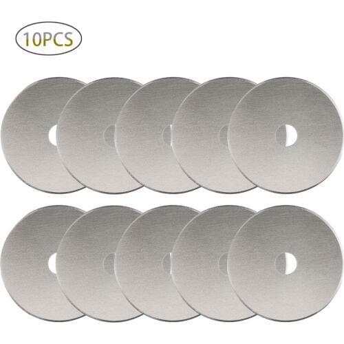 10PCS Rotary Cutter 45mm Sewing Sharp And Durable Trimmer Refill Blades For Fiskars Replace Blades For Quilting Scrapbooking