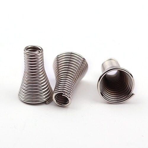 100pcs/lot Rhodium Color Spring Beads 11x6.5mm Cone End Cap Beads for DIY Jewelry Necklace Making Findings & Components