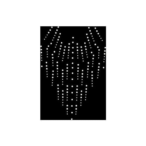 2pc/lot Small neckline hot fix designs iron on crystal transfers design rhinestone iron on transfers designs applique