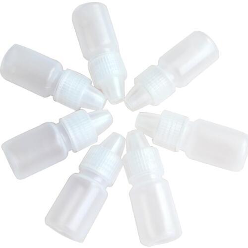 500 Pcs Plastic Empty Translucent Squeezable Dropper Bottles Eye Liquid Childproof Cap Thin Tip Dropper Bottles 2ml