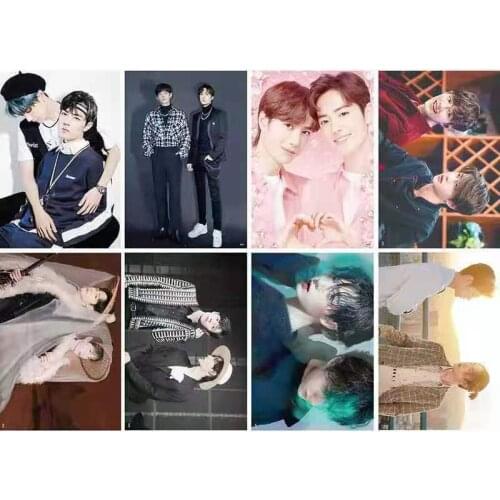 8PC Bo Jun Yi Xiao CP Xiao Zhan Wang Yibo Poster HD Autographed Photo Bedroom Dormitory Wallpaper Oversized Mural Paper,30*50cm