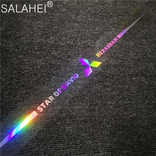 Car Emblem Laser Reflective Sticker For Car Full Body For Mitsubishi Asx Lancer 10 9 Outlander EX Pajero Sport L200 Expo Eclipse