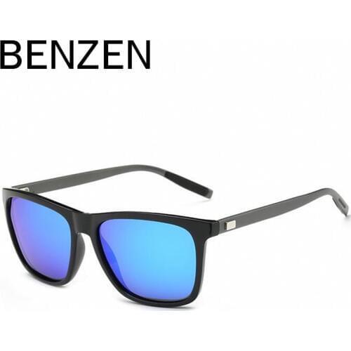 BENZEN Polarized Sunglasses Men Women Sun Glasses Aluminum+PC Male Shades Driving Glasses Black With Case 9137