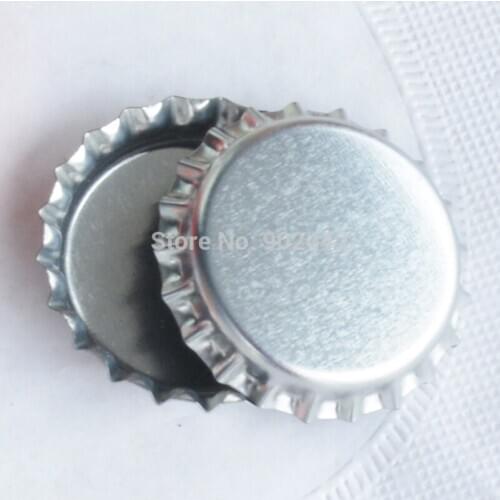 Free Shipping 1000 pcs/lot Shiny Silver Color Beer Bottle Caps for DIY Neckalce Pendant as Decoration Usage