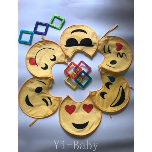 Free shipping Fation countenance Smile Bibs Baby Bibs Infant saliva towels baby bibs Waterproof 12PCS/Set YB18002