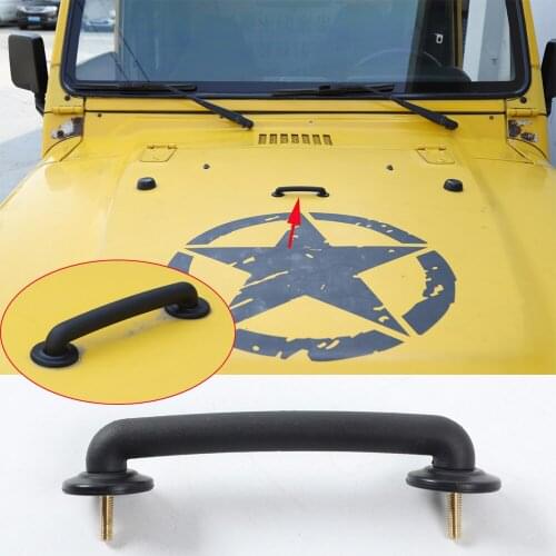 Black ABS Strap Hood Windshield Hold Down Bracket Trim For Jeep Wrangler TJ JK 1997-2017 Car Accessories