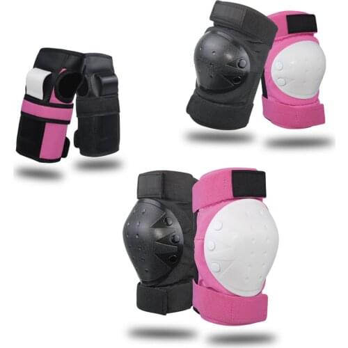 Kids/Adults 6-piece Elbow Wrist Pads Protective Guards Set roller skating skateboard protector
