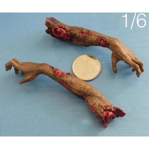 Hot Sales 1/6th 3ATOYS The Walking Dead Zombie Hands Arms For Doll Soldier Scene Components