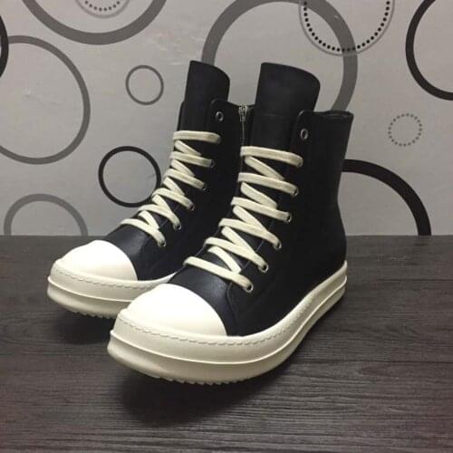 Personalized comfortable couple men and women leather casual trendy hip hop shoes