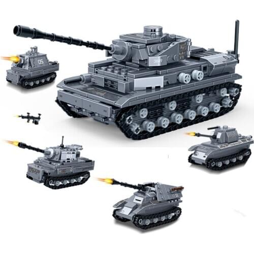 836Pcs Large Panzerkampfwagen IV Tank Brinquedos Building Blocks Sets Military Army WW2 Bricks Kit Educational Toys for Children