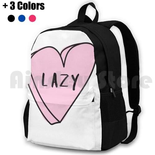Lazy Sassy Conversation Heart ? Trendy / Hipster / Tumblr Meme Outdoor Hiking Backpack Riding Climbing Sports Bag Sassy Funny