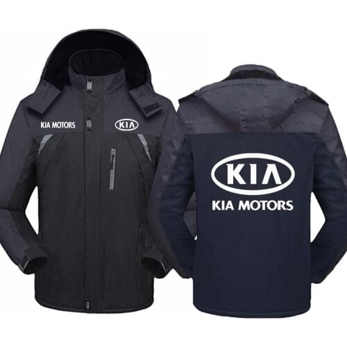 Men New 2021 Winter Kia Motors Car Logo Jacket Thicken Windbreaker Waterproof Warm Outdoor Couples Mountaineering Coat