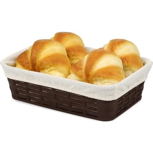 Bora Plastic BO668 Straw Pattern Bread Basket Square