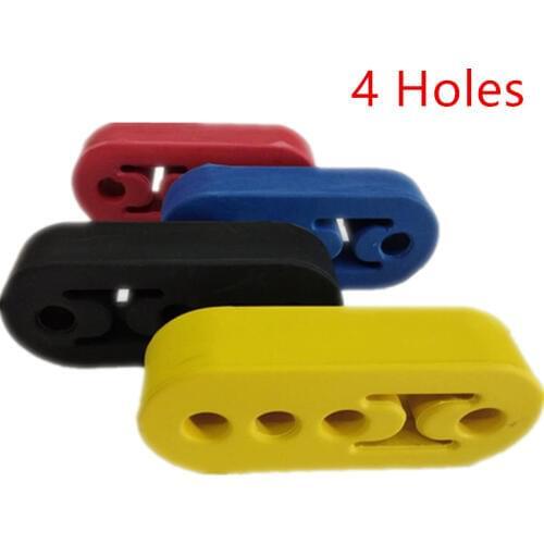SPSLD Universal Car Exhaust Pipe Tip Mount Hanger Rubber Bracket 2/4 Holes Replacement
