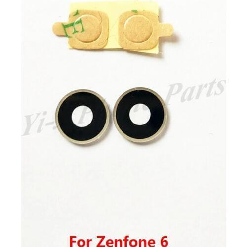 Back camera glass lens For For Asus Zenfone 6 A600CG T00G Rear Camera Glass Lens With 3M Adhesive Sticker