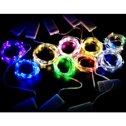 10pcs Silver Wire LED String Light Christmas Decorations for Home Outdoor Fairy Lights for Room Xmas Garland Natal Wedding Decor