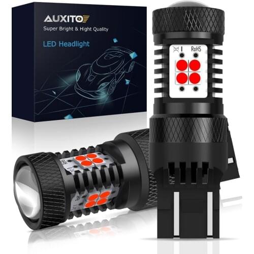 AUXITO T20 LED Light Bulb 7440 7443 W21/5W W21W WY21W LED Car Turn Signal Brake Lights DRL 3030SMD Red White Amber Auto Lamp 12V