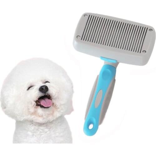 UPSKY Automatic Pet Hair Remove Brush Needle Comb Self Cleaning Pet Comb For Dog Cat Short/Long Hair Non-slip Pet Grooming Tools