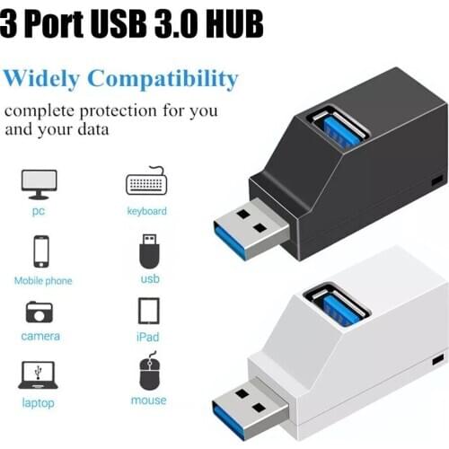 3 Port USB Hub Mini USB 2.0 3.0 High Speed Hub Splitter Box For PC Laptop U Disk Card Reader For iPhone Xiaomi Mobile Phone Hub