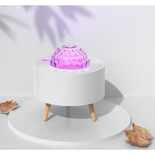 USB LED Star Night Light Music Starry Water Wave LED Projector Light Wireless Connection Sound-Activated Projector Light Decor