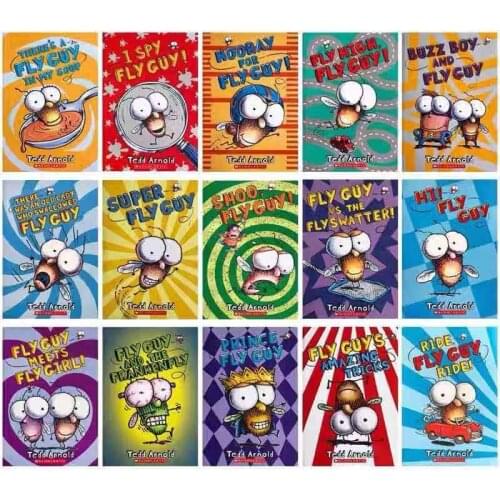 15 Books / Set English Usborne Books for Children Kids Picture Books Baby Famous Story The Fly Guy Series Fun Reading Story Book