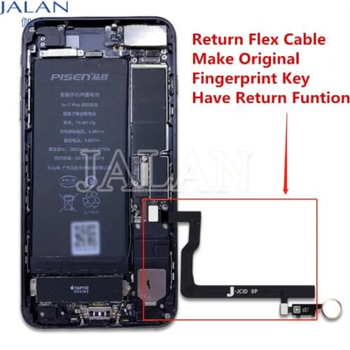 2pcs JC Home button return flex cable For iphone 7 8 7P 8P original fingerprint key return funtion recovery