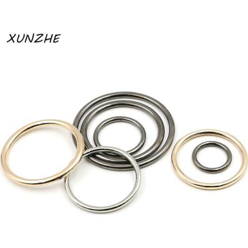 20 Pcs/lot 20mm/25mm/30mm/40mm/50mm Buckles Silver/Gun gray/Gold Circle Ring Connection Alloy Metal Shoes Bags Belt Buckles DIY