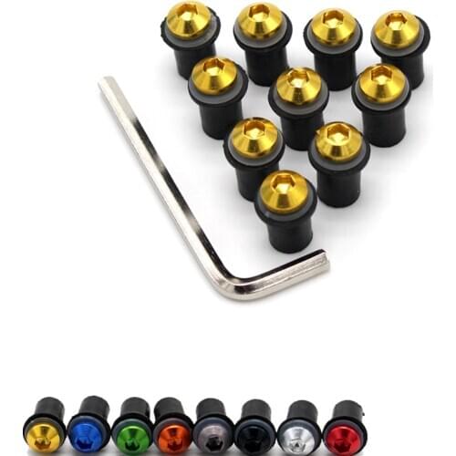 5mm 10Ps Motorcycle Windshield Nut Screw Kit For BMW S1000R F650GS R1200R LC K1200S F800R GS
