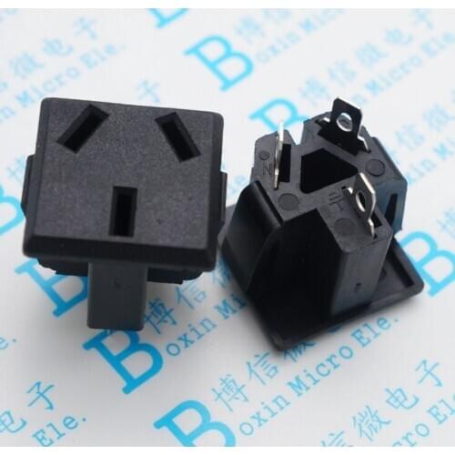 5Pcs/Lot Ac-07 3Pin In One Ac Power Socket Character Male Socket International Standard
