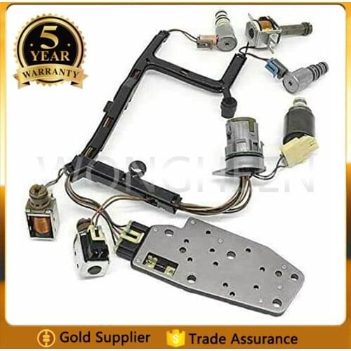 7PCS 4L60E 4L65E For Transmission Solenoid W/Harness Set 99140 Durable 2003 2004 2005