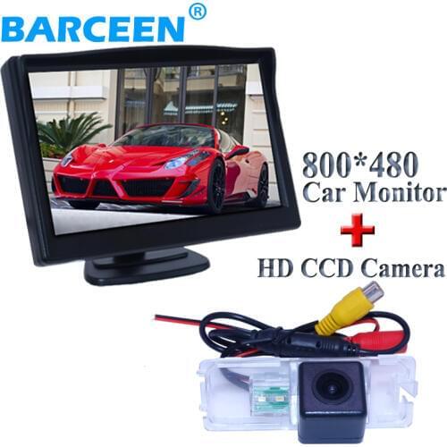 5" lcd screen car display monitor with 170 wide view angel car rear reversing camera for VW MAGOTAN 2008~2010 / POLO Hatchback