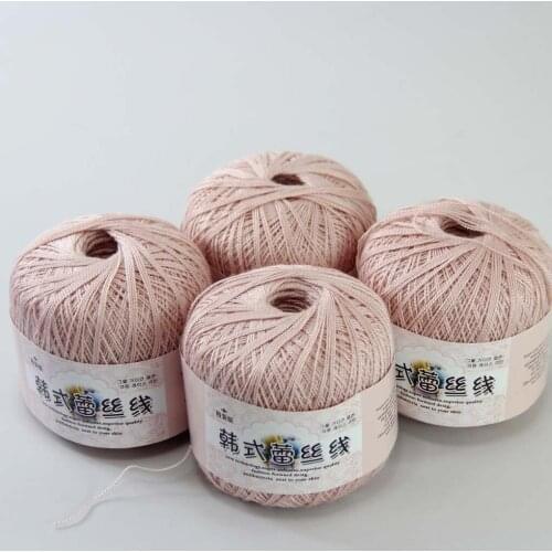 Free shipping 4Balls X50g New Soft Hand Knitting High quality soft 100% Cotton Crocheted Yarn 16108-4 Pale Pink