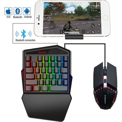 Bluetooth Gaming Keyboard for PUBG Gaming Converter Mouse For Android IOS Smartphone iPad