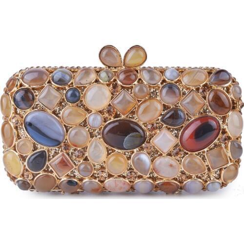 Big Rhinestone Women Party Bags Fashion Metal Crystal Evening Clutch Bags Ladies Dinner Banquet Evening Clutches Handbags Purses